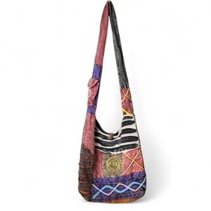 Y2K Boho Hippie Patchwork Crossbody Bag